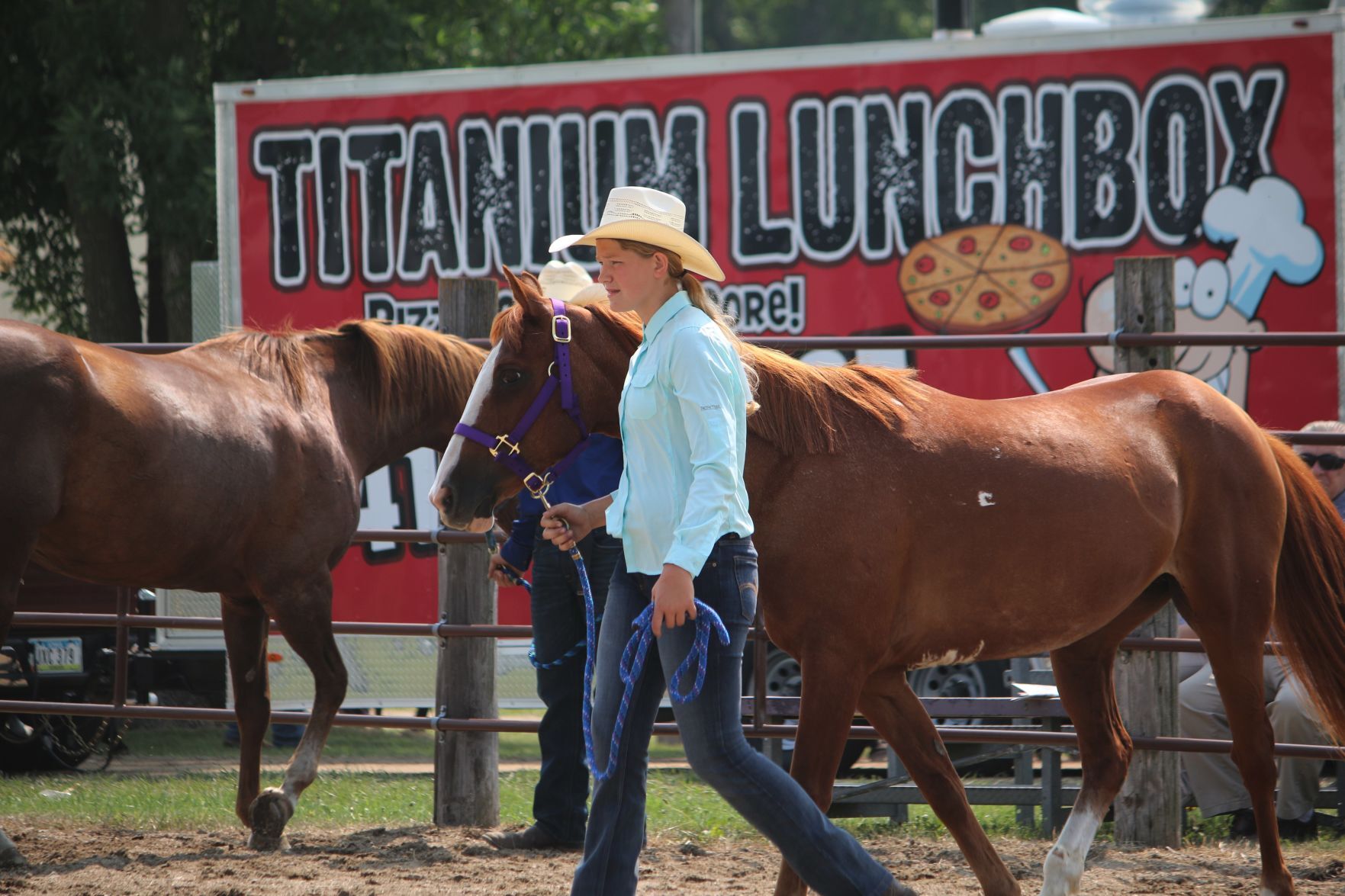 Jenna Dontje of Forest City walks her horse.JPG